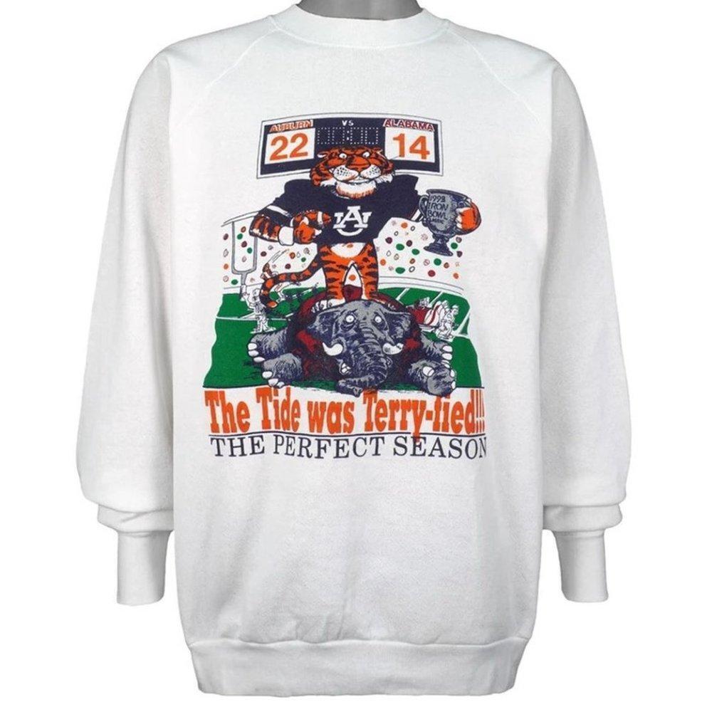 The Tide Was Terry Fied The Perfect Season Auburn Tigers Vs Alabama Sweatshirt